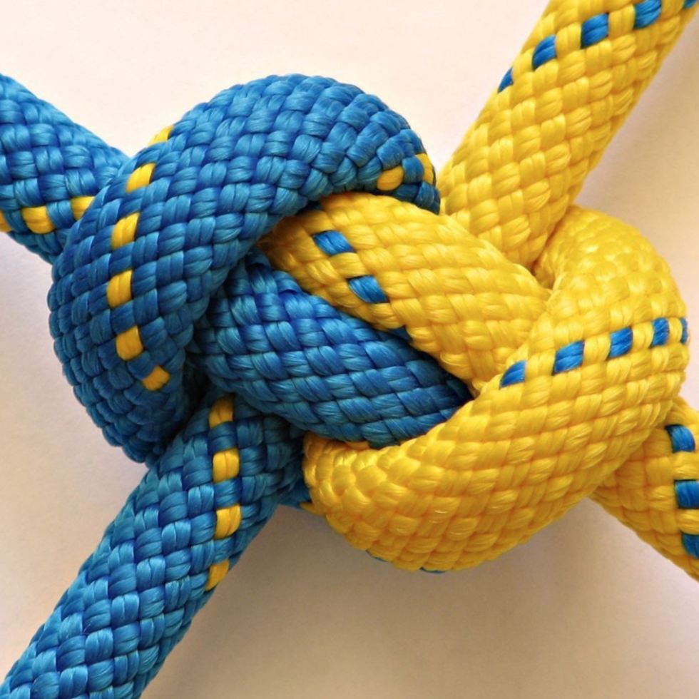 Yellow and Blue Knot